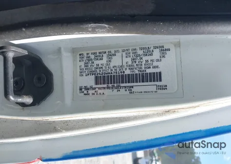 1998 Ford E-250 Commercial из США, поврежденный, VIN 1FTPE2420WHA75198